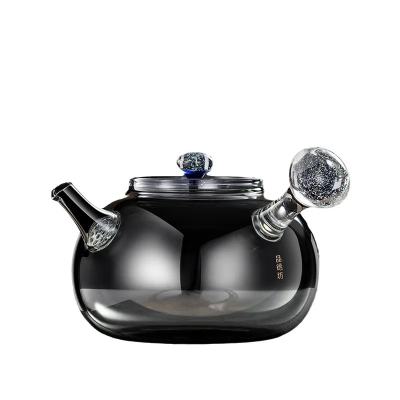 Heat Resistant Glass Teapot Side Handle Flower Decoration Integrated Steaming Tea Kettle
Heat Resistant Glass Teapot Side Handle Flower Decoration Integrated Steaming Tea Kettle