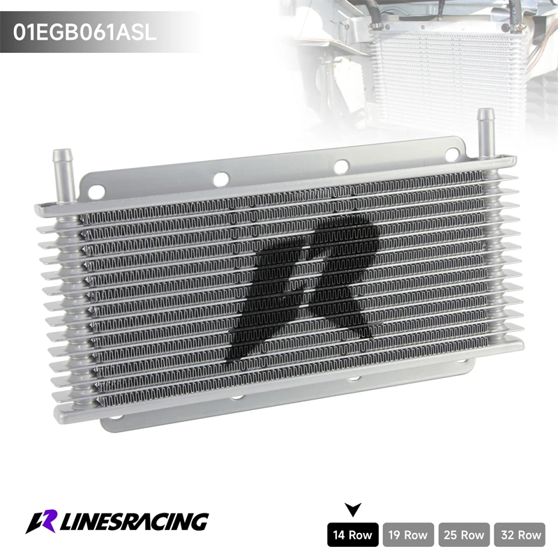 Universal 14 Row Transmission Oil Cooler 11"x4.2"x0.75" (280x107x19mm) inlet/outlet 9.6mm 3/8" Barb Tube & fin Aluminum Silver
Universal 14 Row Transmission Oil Cooler 11"x4.2"x0.75" (280x107x19mm) inlet/outlet 9.6mm 3/8" Barb Tube & fin Aluminum Silver