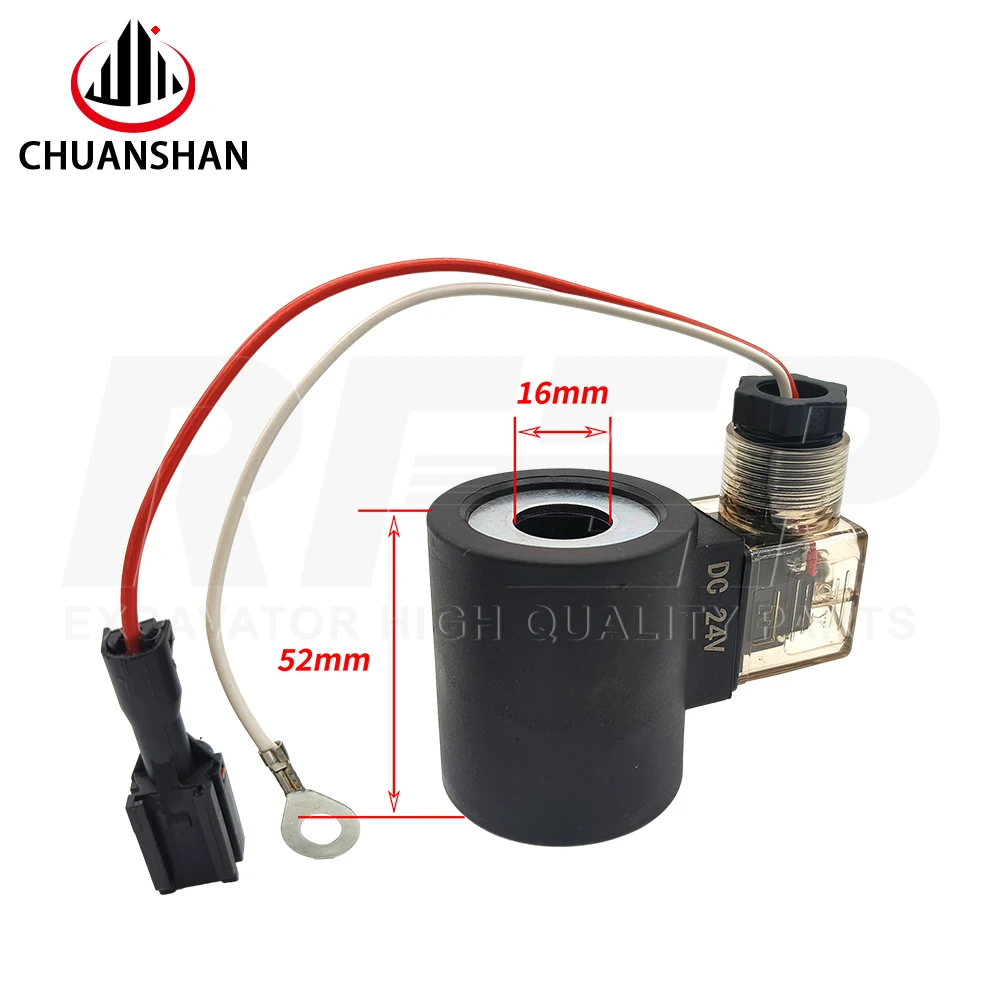 Excavator Parts Quick-change Connector Solenoid Valve Coil 16mm Inner Hole, Height 51mm Quick Coupling
Excavator Parts Quick-change Connector Solenoid Valve Coil 16mm Inner Hole, Height 51mm Quick Coupling