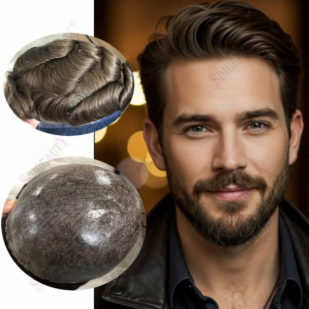 Men's Premier Wigs Chestnut Brown Male Hair Prosthesis 0.1MM Thin Skin Base1b10#Grey Black Brown Natural Human Hair Men's Toupee
Men's Premier Wigs Chestnut Brown Male Hair Prosthesis 0.1MM Thin Skin Base1b10#Grey Black Brown Natural Human Hair Men's Toupee