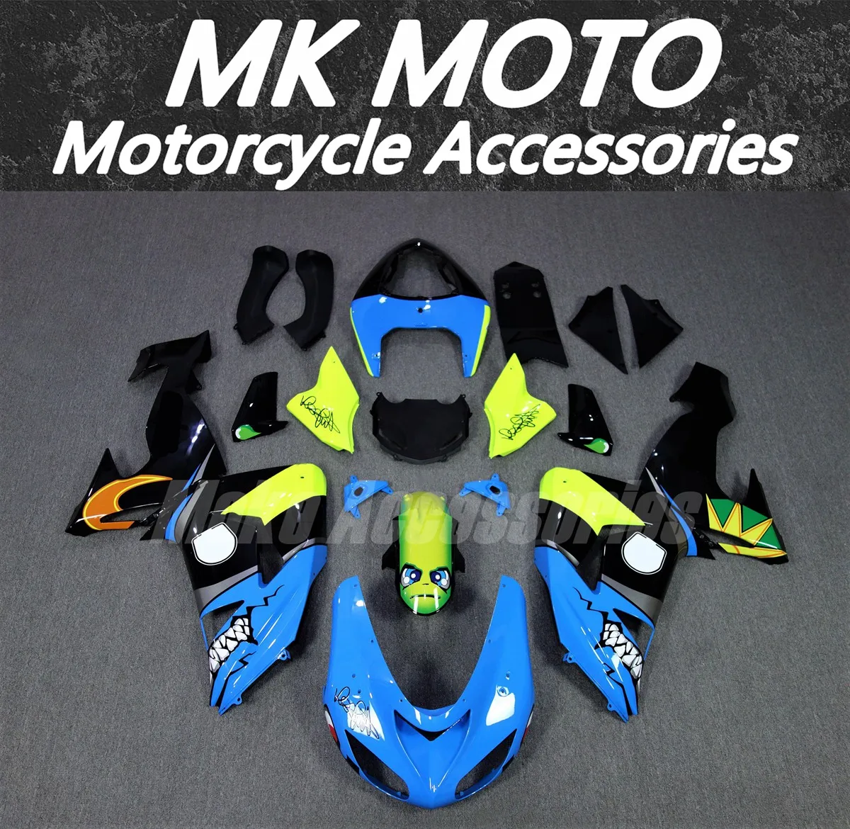 Moke moto Motorcycle Bodywork Set For Zx-10r 2006-2007 Ninja Fairings Kit Fit ABS Injection Blue Neon Shark Black Neon New 
Moke moto Motorcycle Bodywork Set For Zx-10r 2006-2007 Ninja Fairings Kit Fit ABS Injection Blue Neon Shark Black Neon New