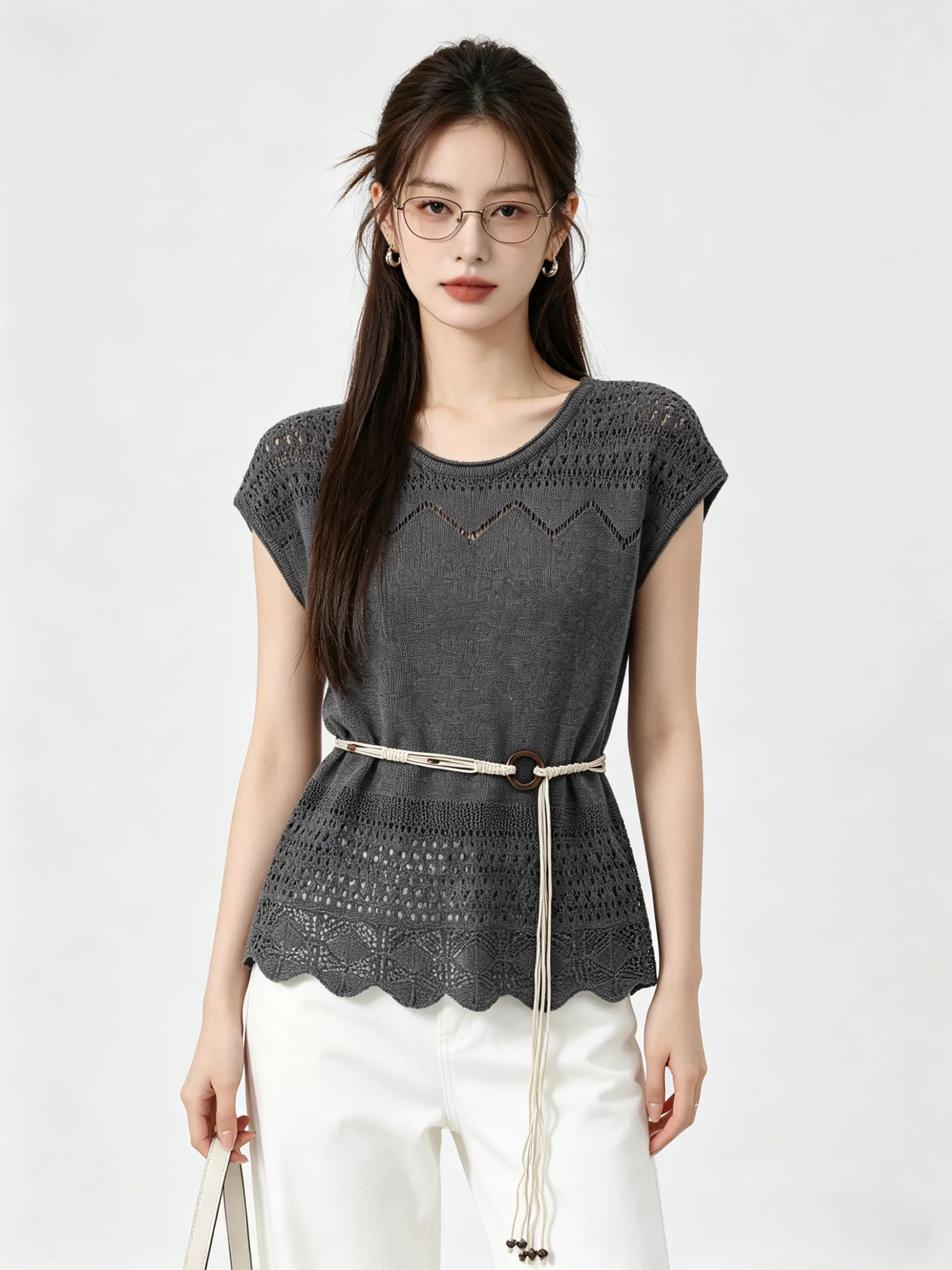 Korean Style Hollow out Short Sleeve T-Shirt Women's Summer Slimming Breathable Top Knitted Shirt Casual Commute Fashion
Korean Style Hollow out Short Sleeve T-Shirt Women's Summer Slimming Breathable Top Knitted Shirt Casual Commute Fashion