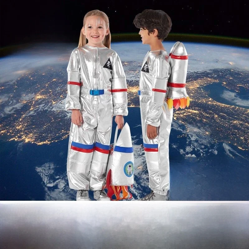 Silver Space Suit Astronaut Aviation Suit Children's Performance Costume One-Piece Role-Playing Clothes Children's Day Celebr...
Silver Space Suit Astronaut Aviation Suit Children's Performance Costume One-Piece Role-Playing Clothes Children's Day Celebr...