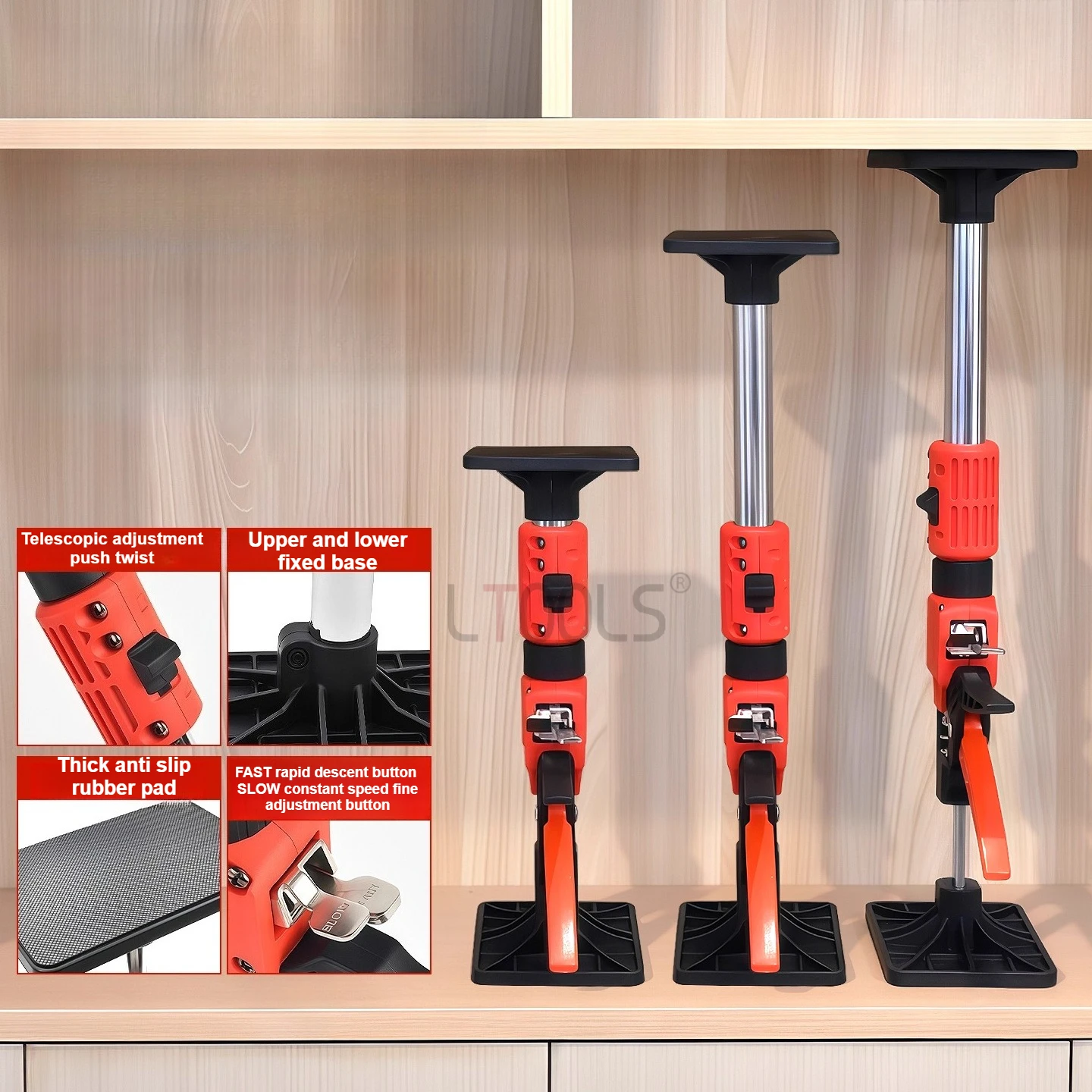 Fine Tune Slow Lowering Telescopic Lifter Cabinet Installation Oad Bearing Support Rods Adjustable Anti Slip Support Tools 1 Pcs
Fine Tune Slow Lowering Telescopic Lifter Cabinet Installation Oad Bearing Support Rods Adjustable Anti Slip Support Tools 1 Pcs