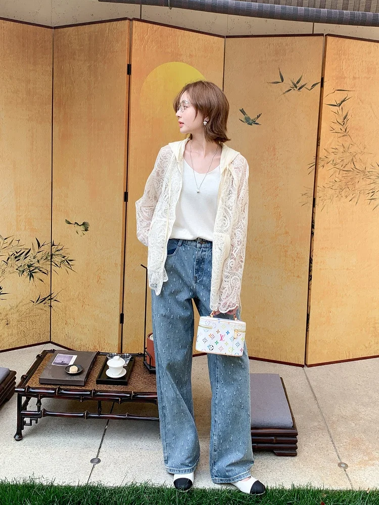 Star Spangled Blue High Waist Straight Leg Cotton Denim Jeans Women's Vintage Waed Versatile Summer Trousers
Star Spangled Blue High Waist Straight Leg Cotton Denim Jeans Women's Vintage Waed Versatile Summer Trousers