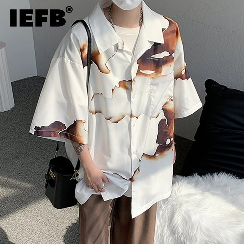 IEFB Trendy Men Printing Shirts Summer Thin Loose Short Sleeve Tops Fashion Flame Pattern Casual Shirt Personality Menwear 9C818
IEFB Trendy Men Printing Shirts Summer Thin Loose Short Sleeve Tops Fashion Flame Pattern Casual Shirt Personality Menwear 9C818