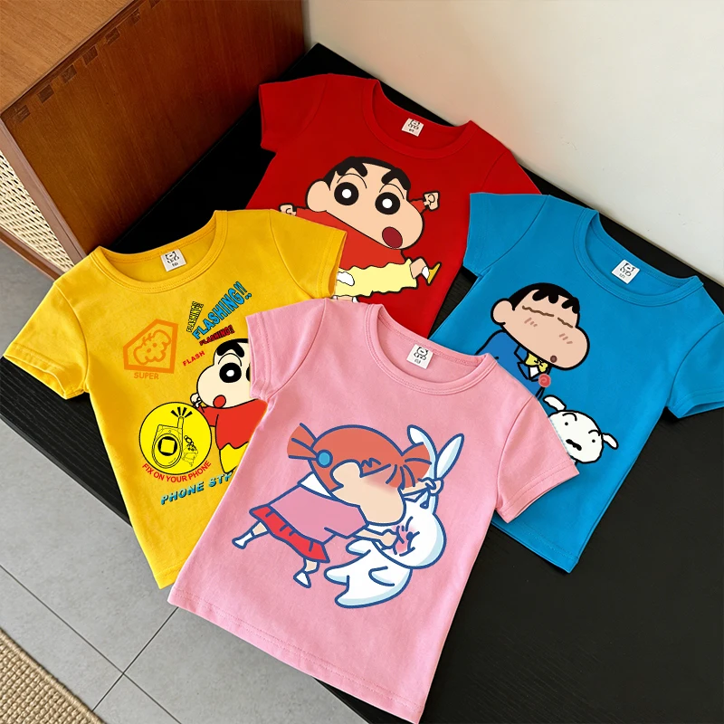 Crayon Shin-chan Children Short Sleeves Cartoon Anime T-shirt Cotton T Shirt Tops Boy Girl Summer Round Neck Tees Kids Clothes
Crayon Shin-chan Children Short Sleeves Cartoon Anime T-shirt Cotton T Shirt Tops Boy Girl Summer Round Neck Tees Kids Clothes