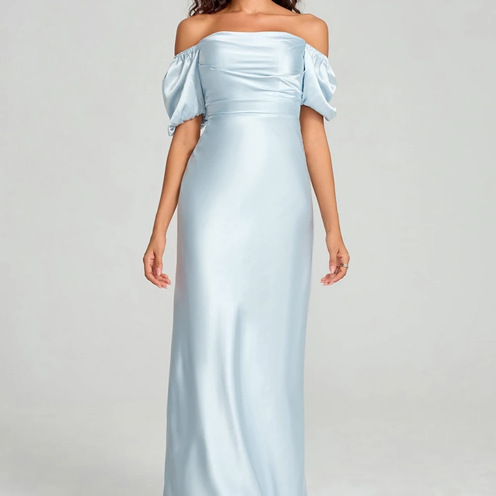 Customized Fashion Satin Straight Off the Shoulder Evening Dress Strapless Floor Length Short Sleeves Solid Color فساتين سهره نس
Customized Fashion Satin Straight Off the Shoulder Evening Dress Strapless Floor Length Short Sleeves Solid Color فساتين سهره نس