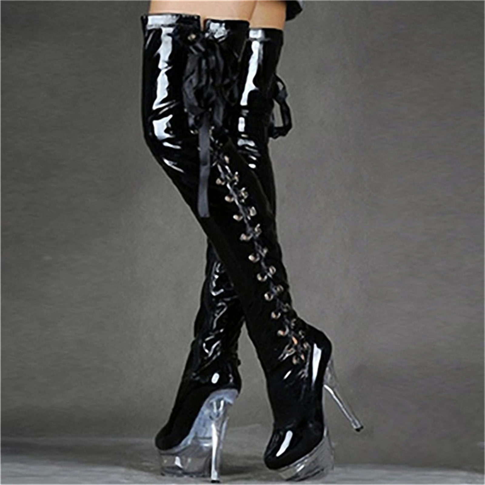 Высокие сапоги на высоком каблуке 15 см, сапоги с пряжкой, модные пикантные подиумные туфли с круглой головкой, высокие сапоги до бедра
Высокие сапоги на высоком каблуке 15 см, сапоги с пряжкой, модные пикантные подиумные туфли с круглой головкой, высокие сапоги до бедра