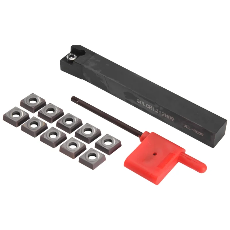 Держатель для токарного инструмента A93Z SCLCR1212H09 с 10 сменными пластинами CCMT09T304-PM для ЧПУ, 100 мм
Держатель для токарного инструмента A93Z SCLCR1212H09 с 10 сменными пластинами CCMT09T304-PM для ЧПУ, 100 мм