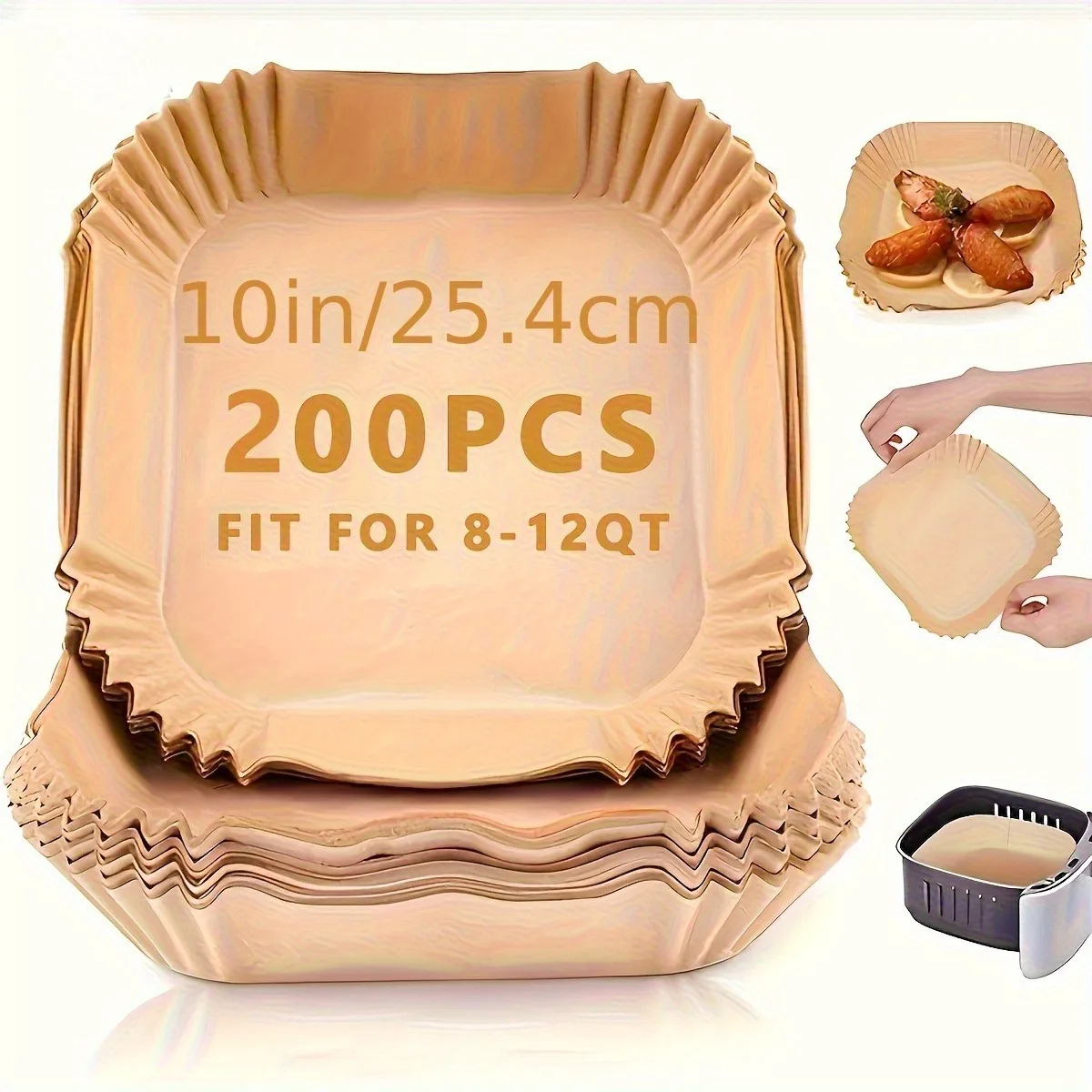 200 Pcs Square Baking Parchment Paper Sheets - Bulk Quantity Quick & Easy Non-Stick Oven Paper for Baking and Roasting
200 Pcs Square Baking Parchment Paper Sheets - Bulk Quantity Quick & Easy Non-Stick Oven Paper for Baking and Roasting