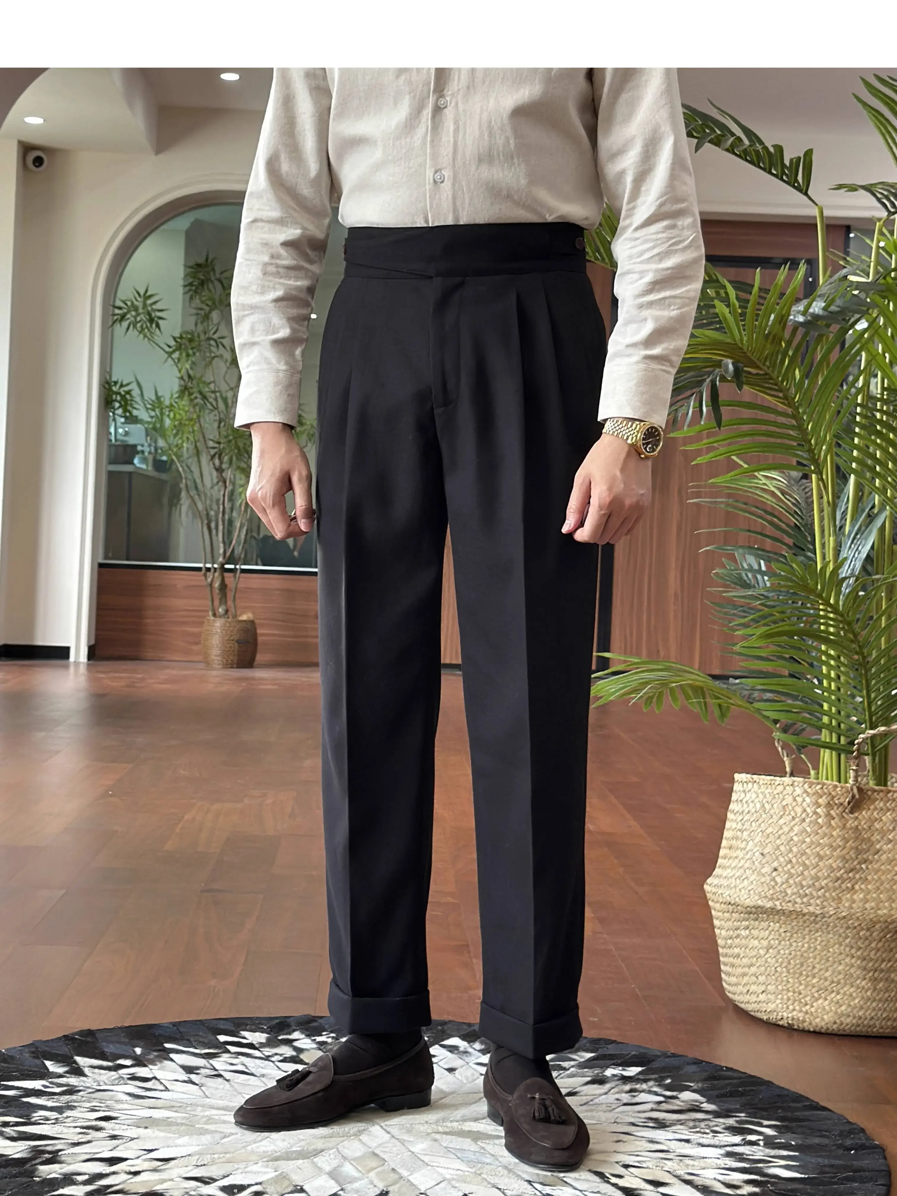 Naples Pants For Men High-Waisted Daily Office Straight-Leg Casual Long Trousers Commuting Versatile British Style Autumn Dress
Naples Pants For Men High-Waisted Daily Office Straight-Leg Casual Long Trousers Commuting Versatile British Style Autumn Dress