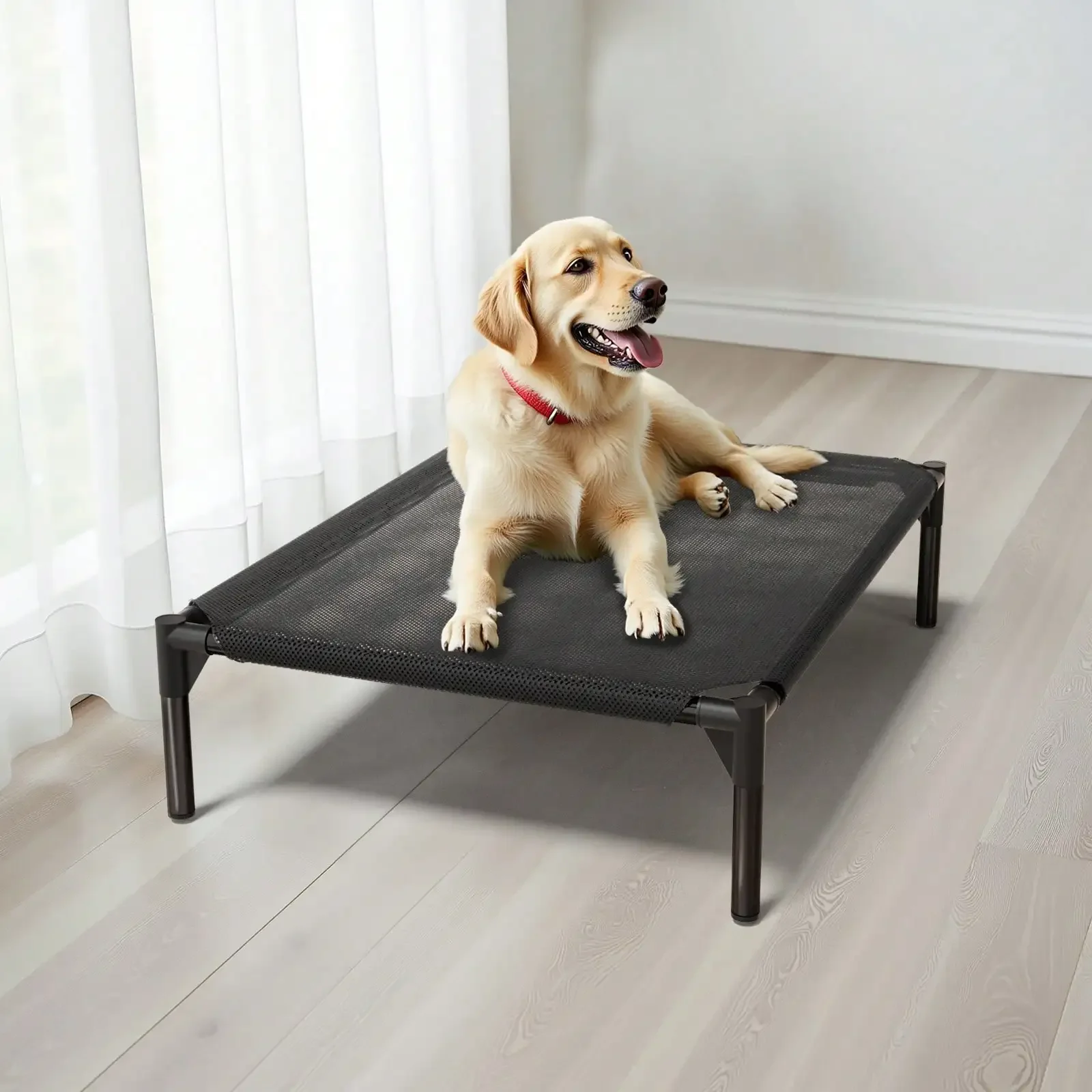 Elevated Dog Bed For Large Dogs, Raised Dog Cot Fits Up To 120 LBs, Heavy Duty Pet Cots With Durable Supportive Teslin Washable
Elevated Dog Bed For Large Dogs, Raised Dog Cot Fits Up To 120 LBs, Heavy Duty Pet Cots With Durable Supportive Teslin Washable
