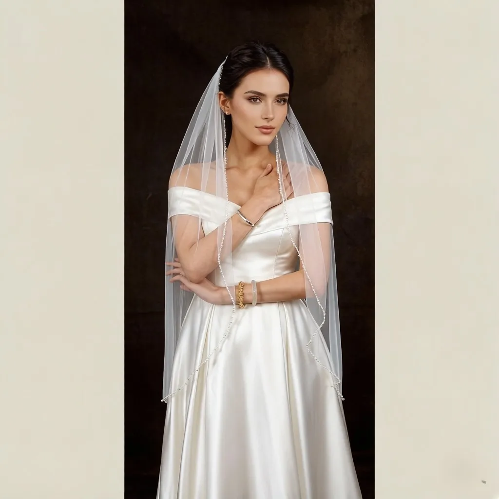 1Layer Beaded Edge Bridal Veil Minimalist Pearl Wedding Veil With Comb White Ivory Soft Tulle Handmade Wedding Accessory G106
1Layer Beaded Edge Bridal Veil Minimalist Pearl Wedding Veil With Comb White Ivory Soft Tulle Handmade Wedding Accessory G106