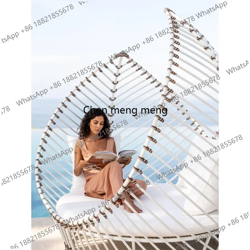 E182 Rattan sofa round large bed leisure outdoor garden courtyard simple rain and sun furniture
E182 Rattan sofa round large bed leisure outdoor garden courtyard simple rain and sun furniture