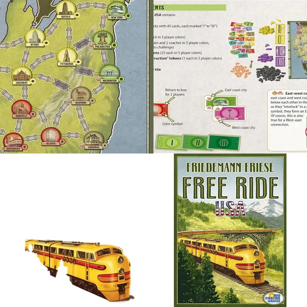 Стратегическая игра в американский поезд 1950-х годов: Connect Cities с бесплатной ездой из США для детей 14+, 1–5 игроков
Стратегическая игра в американский поезд 1950-х годов: Connect Cities с бесплатной ездой из США для детей 14+, 1–5 игроков