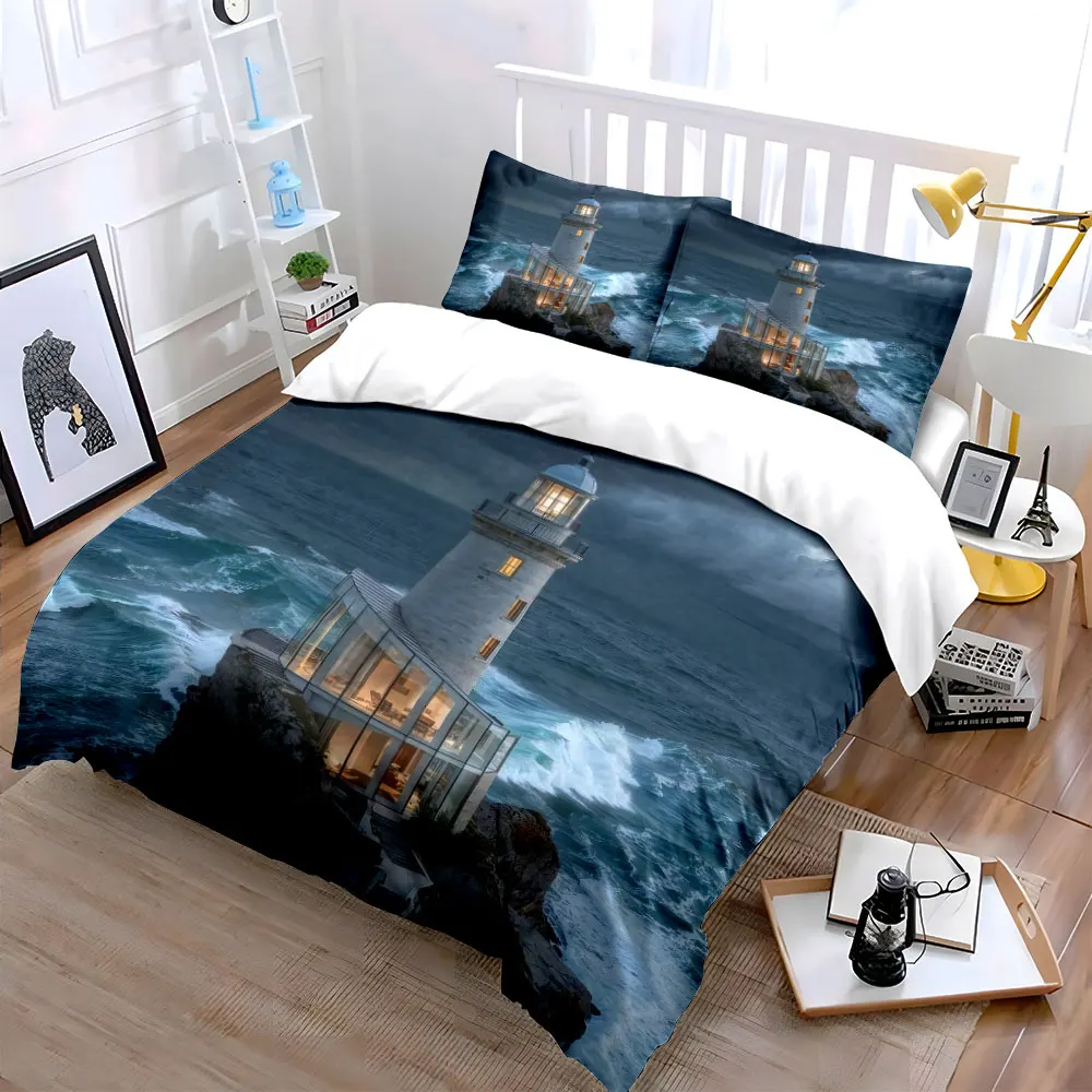 Lighthouse Scenic Decor Set Soft Skin-Friendly Bedding Set Includes 1 Duvet Cover And 2 Pillowcase, Gift
Lighthouse Scenic Decor Set Soft Skin-Friendly Bedding Set Includes 1 Duvet Cover And 2 Pillowcase, Gift