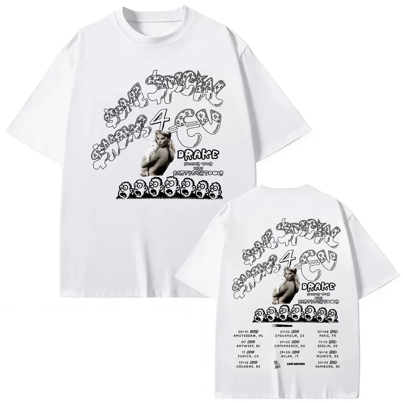 Drake & PARTYNEXTDOOR Some Special Shows 4 Summer Tour 2025 T-Shirt Fashion Hip Hop Short Sleeve T Shirt Unisex Cotton T-Shirts
Drake & PARTYNEXTDOOR Some Special Shows 4 Summer Tour 2025 T-Shirt Fashion Hip Hop Short Sleeve T Shirt Unisex Cotton T-Shirts