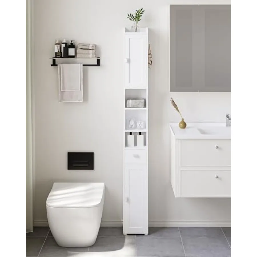 Bathroom Storage Cabinet Narrow Tall Bathroom Cabinet Freestanding Floor Cabinets with 2 Doors and 1 Drawer Toilets Organizer w
Bathroom Storage Cabinet Narrow Tall Bathroom Cabinet Freestanding Floor Cabinets with 2 Doors and 1 Drawer Toilets Organizer w