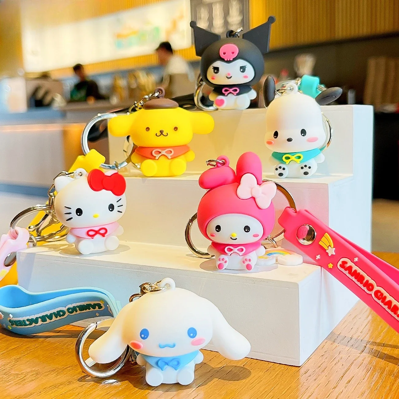 MINISO Sanrio Family Keychain, Soft Rubber Car Key Ring Women Bag Pendant Girl Gift, Cartoon Doll Cute Pvc Key Chain Decoration
MINISO Sanrio Family Keychain, Soft Rubber Car Key Ring Women Bag Pendant Girl Gift, Cartoon Doll Cute Pvc Key Chain Decoration
