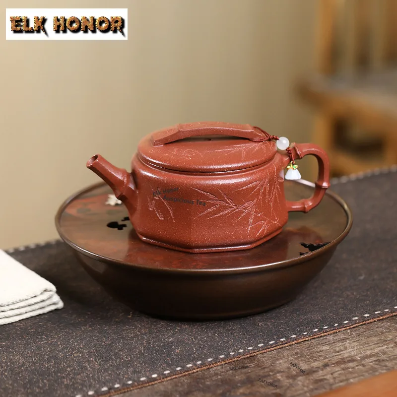320ml Aesthetic Yixing Purple Clay Teapots Handmade Bamboo Sea Hanwa Pot Raw Ore Red-skin Dragon Mud Kettle Zisha Tea Set Gifts
320ml Aesthetic Yixing Purple Clay Teapots Handmade Bamboo Sea Hanwa Pot Raw Ore Red-skin Dragon Mud Kettle Zisha Tea Set Gifts