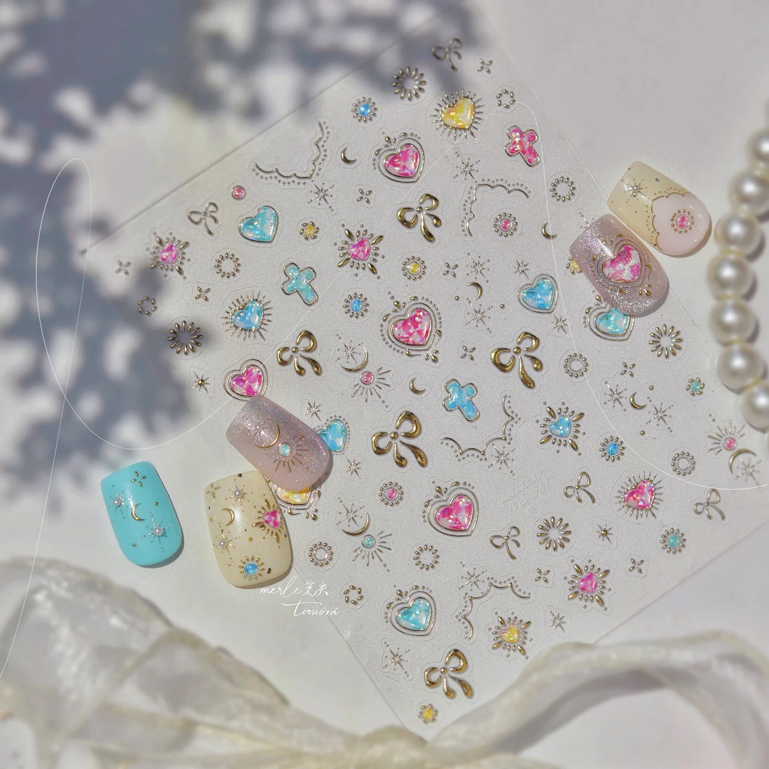 1PCS 5D New Gemstone Love Heart Nail Stickers Embossed Bow Accessories Self-Adhesive Nail Art Accessories Daily Wear Nail Parts
1PCS 5D New Gemstone Love Heart Nail Stickers Embossed Bow Accessories Self-Adhesive Nail Art Accessories Daily Wear Nail Parts