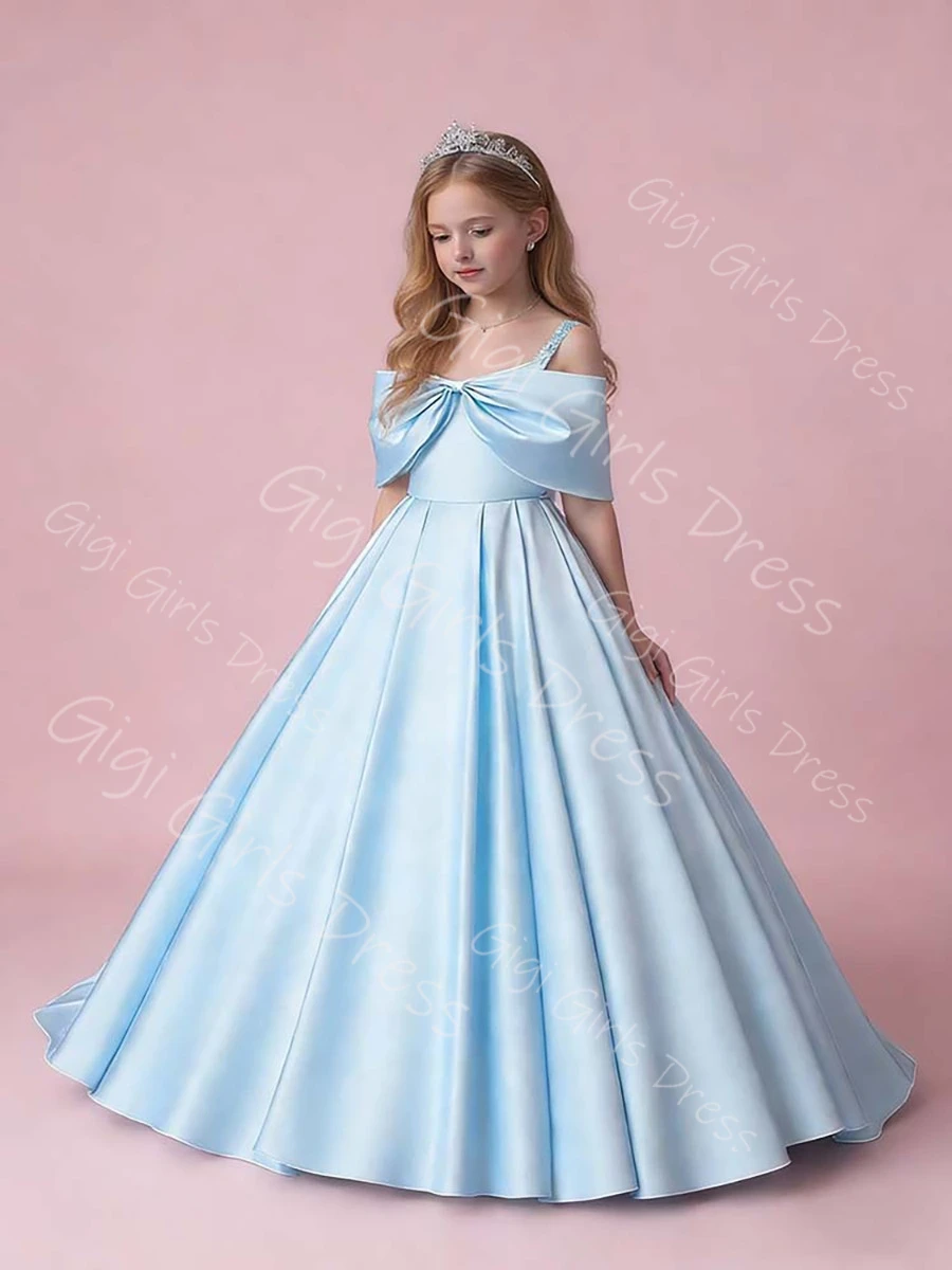 Вечернее платье для девочек на тонких бретельках, свадебное платье с цветочным узором для девочек с бантом, плиссированное атласное платье для причастия, дня рождения, на заказ
Вечернее платье для девочек на тонких бретельках, свадебное платье с цветочным узором для девочек с бантом, плиссированное атласное платье для причастия, дня рождения, на заказ