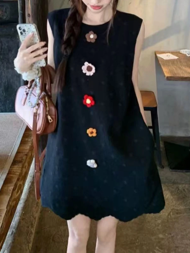 2025 Summer Black New Chic Sweet Dress Women Vintage Embroidery Casual Y2k Style Mini Dresses Korea Fashion Slim Retro Outfits
2025 Summer Black New Chic Sweet Dress Women Vintage Embroidery Casual Y2k Style Mini Dresses Korea Fashion Slim Retro Outfits