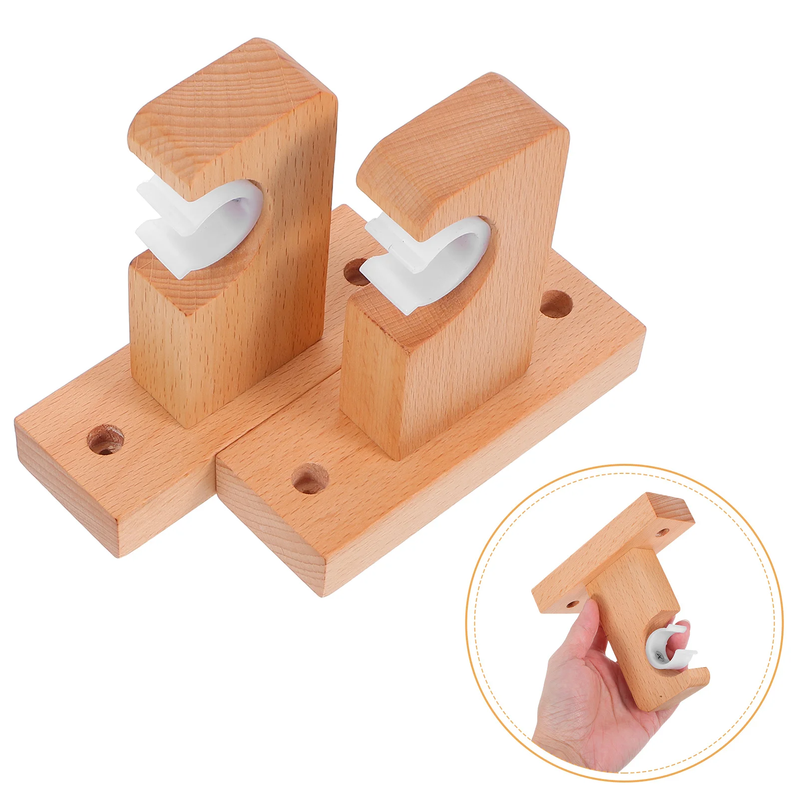 2Pcs Wood Curtain Rod Brackets Heavy Duty Single Holders for Kitchen Bedroom Living Room Sturdy Support Home Decor
2Pcs Wood Curtain Rod Brackets Heavy Duty Single Holders for Kitchen Bedroom Living Room Sturdy Support Home Decor