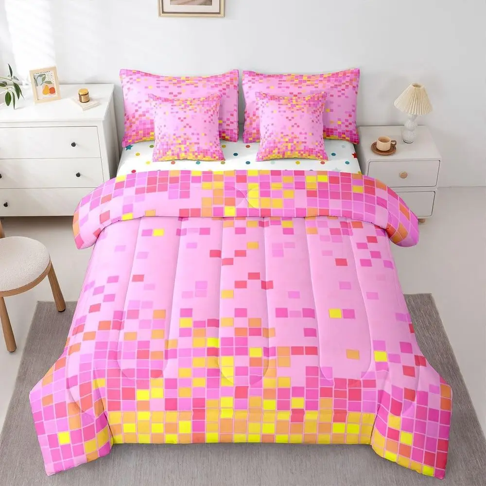 7-Piece Pixel-Style Bedding Set for Kids - Retro 8-bit Game Room Decor with Sheets
7-Piece Pixel-Style Bedding Set for Kids - Retro 8-bit Game Room Decor with Sheets