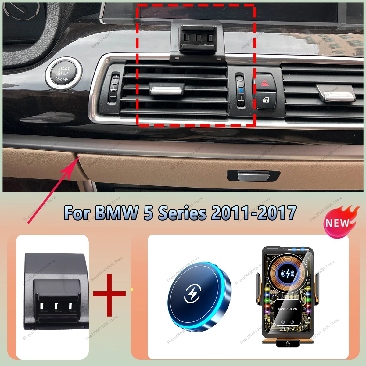 Car Phone Holder For BMW 5 Series F10 F11 2011-2017 Car Phone Holder vent Wireless Charging Car charger cradle For Magsafe
Car Phone Holder For BMW 5 Series F10 F11 2011-2017 Car Phone Holder vent Wireless Charging Car charger cradle For Magsafe
