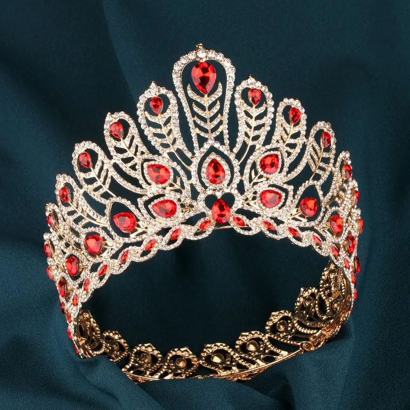 Luxury Red Crystal Crown Tiara Gold Plated Bridal Headpiece for Women Elegant Wedding Prom Pageant Jewelry Accessory
Luxury Red Crystal Crown Tiara Gold Plated Bridal Headpiece for Women Elegant Wedding Prom Pageant Jewelry Accessory