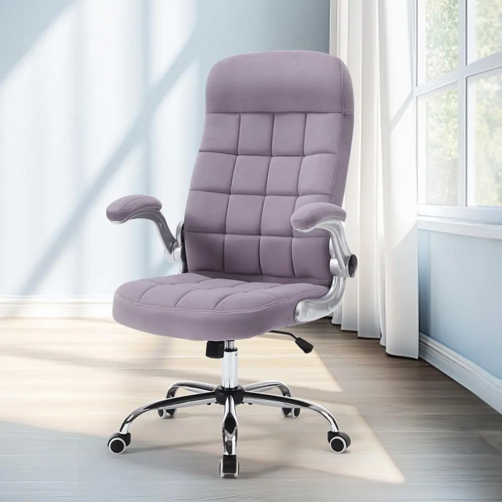 Elegant High Back Velvet Office Chair, Comfortable Ergonomic Desk Chairs with Upholstered Arms, Lumbar Support, Stylish Swivel C
Elegant High Back Velvet Office Chair, Comfortable Ergonomic Desk Chairs with Upholstered Arms, Lumbar Support, Stylish Swivel C