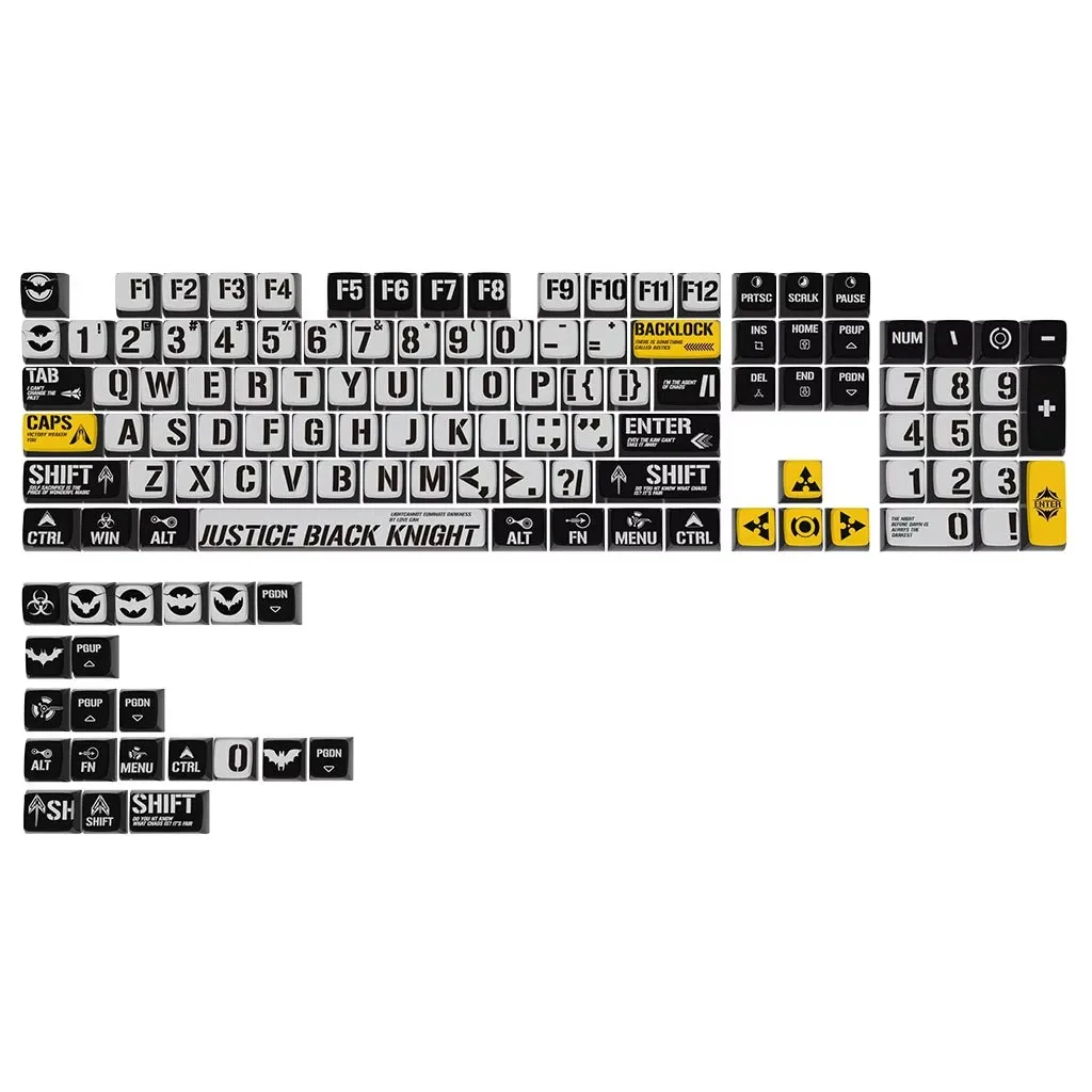 Black bat mechanical keyboard keycap SA height four-sided transparent pudding five-sided small full set of PBT 125 keys
Black bat mechanical keyboard keycap SA height four-sided transparent pudding five-sided small full set of PBT 125 keys