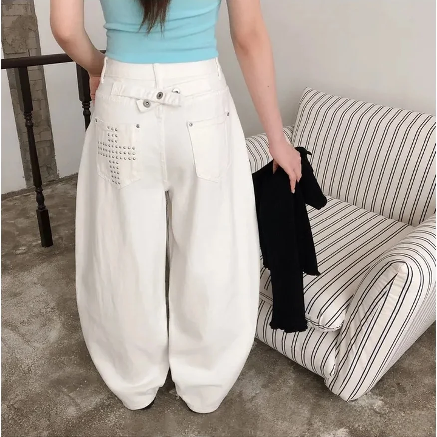 Dark Style Rivet Cross Loose Knife Casual Pants Denim Women's High Waist Cotton 100% Casual Jeans Adult All Seasons
Dark Style Rivet Cross Loose Knife Casual Pants Denim Women's High Waist Cotton 100% Casual Jeans Adult All Seasons