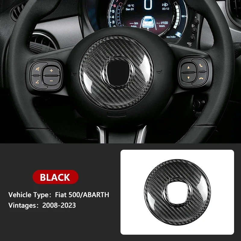 Shasha Carbon Fiber Steering Wheel Parts Real Interior Accessories Decoration Protection for Fiat 500
Shasha Carbon Fiber Steering Wheel Parts Real Interior Accessories Decoration Protection for Fiat 500