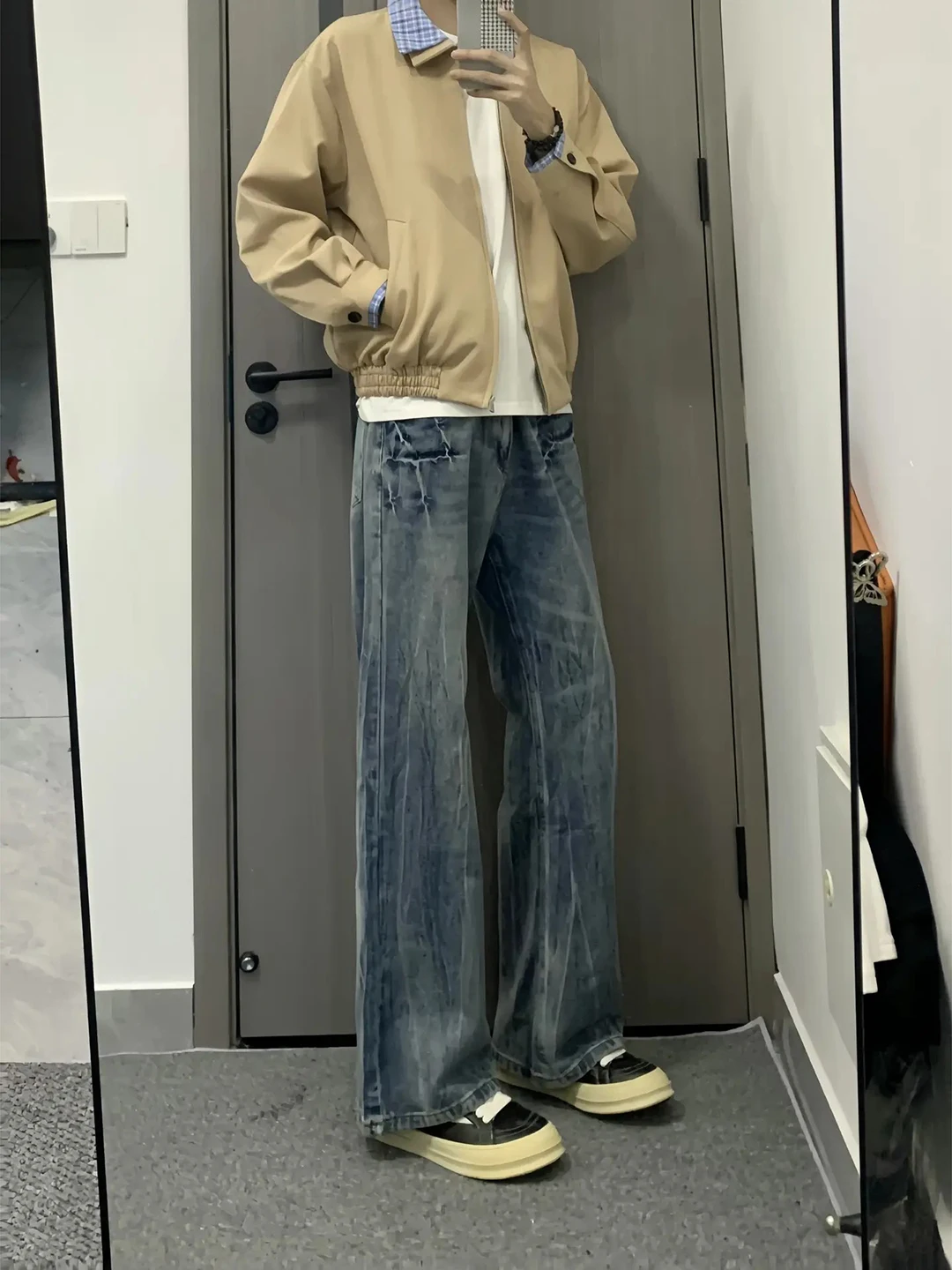 Blue Lightning Pattern Fleece Lined Men's Flared Jeans CleanFit Winter Street Style Casual Straight Leg Denim Pants
Blue Lightning Pattern Fleece Lined Men's Flared Jeans CleanFit Winter Street Style Casual Straight Leg Denim Pants