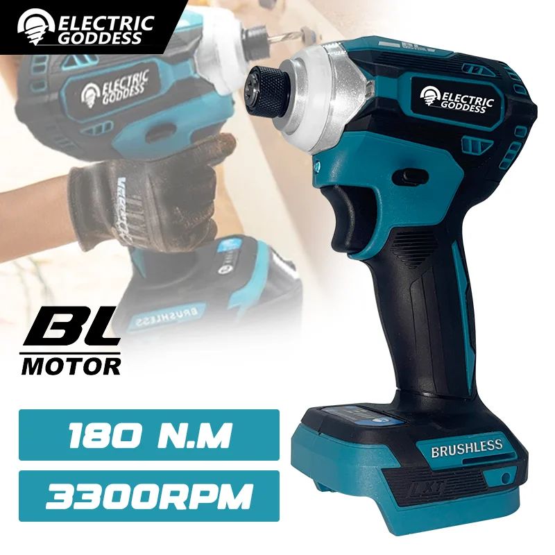 Electric Goddess 3300Rpm Brushless Impact Electric Driver Screwdriver Cordless Multifunctional Tool For Makita 18V Battery Pin
Electric Goddess 3300Rpm Brushless Impact Electric Driver Screwdriver Cordless Multifunctional Tool For Makita 18V Battery Pin