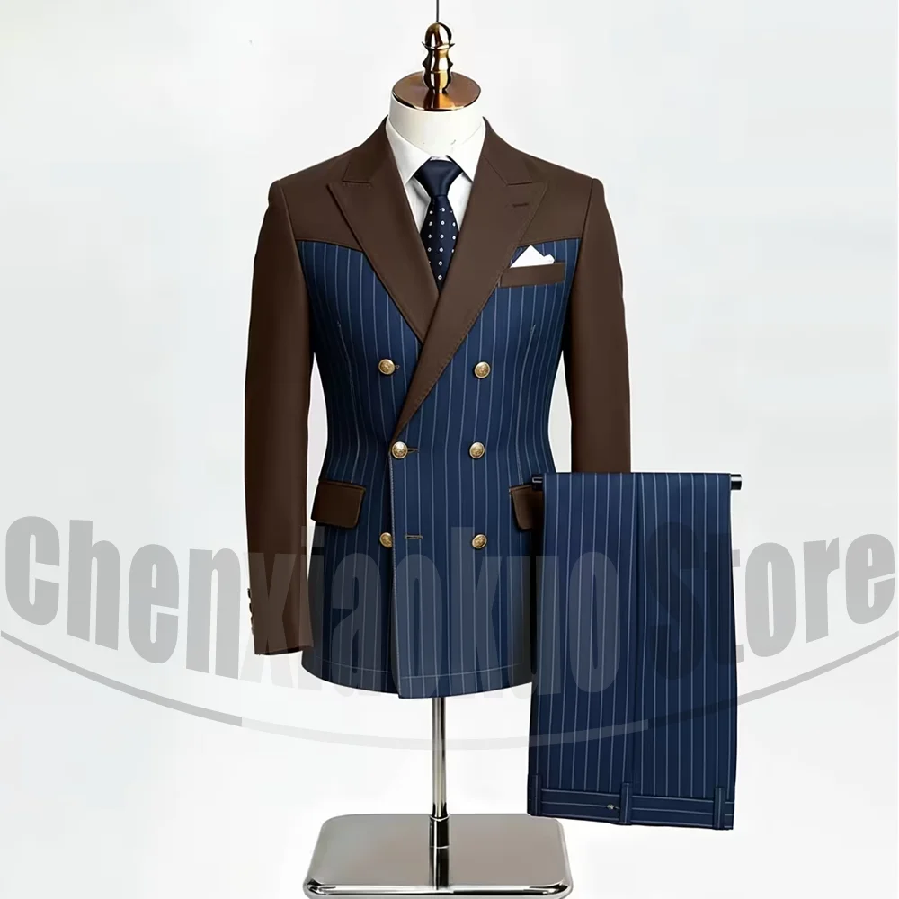 Men Patchwork Suit 2 Piece Fashion Double Breasted Outfit Blazer and Pants Formal Wedding Party Smart Casual Slim Male Suit
Men Patchwork Suit 2 Piece Fashion Double Breasted Outfit Blazer and Pants Formal Wedding Party Smart Casual Slim Male Suit