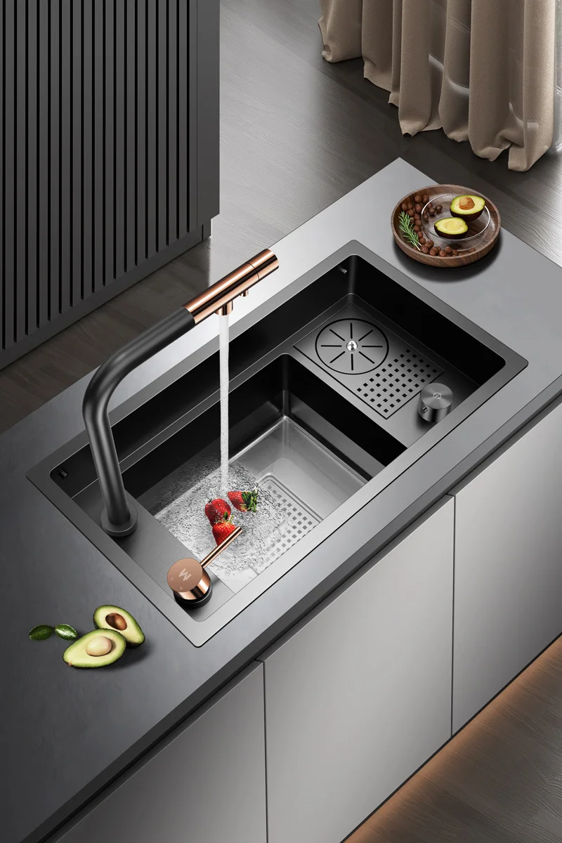 ASRAS kitchen sink, home bar counter, 304 stainless steel hidden sink, built-in cup cleaning device
ASRAS kitchen sink, home bar counter, 304 stainless steel hidden sink, built-in cup cleaning device