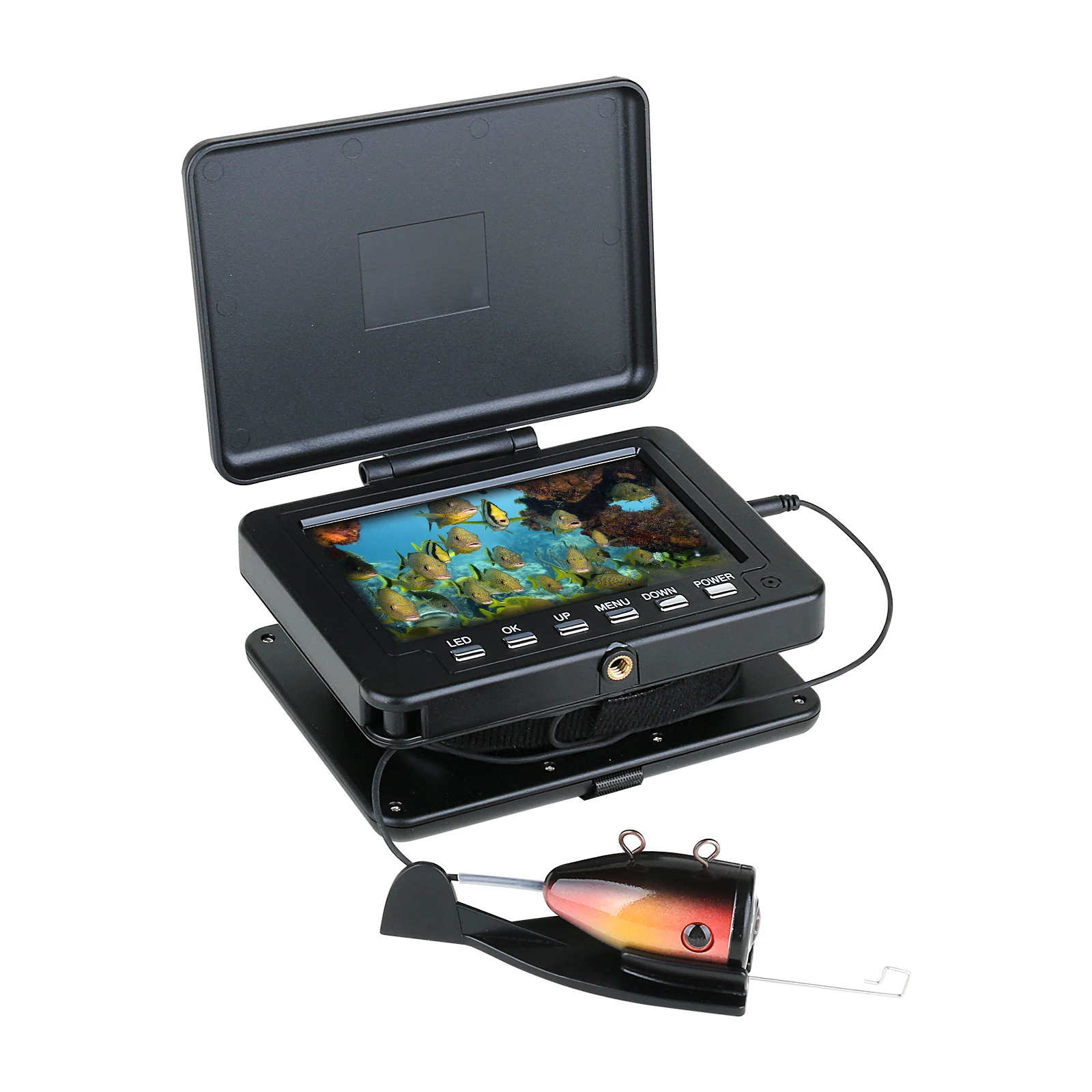 Dual Light Adjustable 5 Inch Screen HD1080P Metal Shell Fish Shape Visible 160 Degree Camera IP68 30m Underwater Fishing Camera
Dual Light Adjustable 5 Inch Screen HD1080P Metal Shell Fish Shape Visible 160 Degree Camera IP68 30m Underwater Fishing Camera