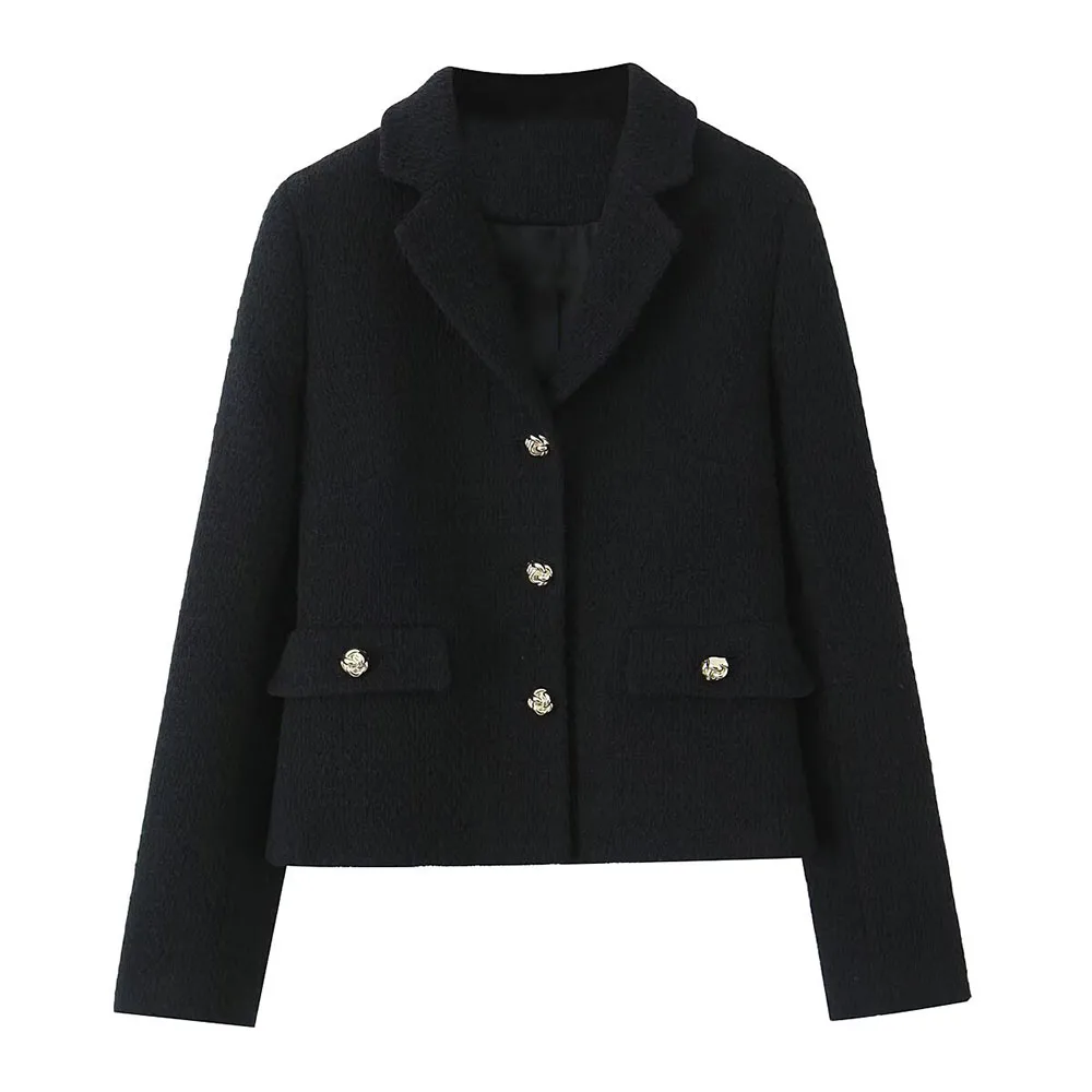 TRAF Women 2025 Spring New Fashion Lazy Style Textured Suit Chic Breasted All-match Long Sleeve Jacket Outerwear Mujer
TRAF Women 2025 Spring New Fashion Lazy Style Textured Suit Chic Breasted All-match Long Sleeve Jacket Outerwear Mujer