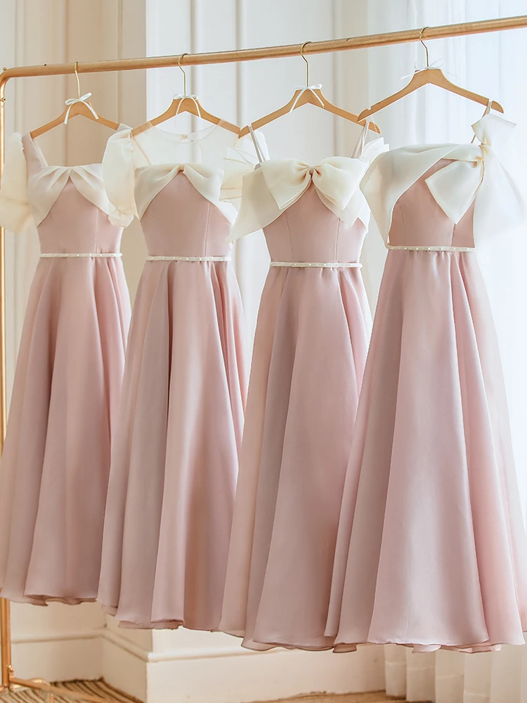 Pink Satin Maids of Dres 2025 New Winter Ele Feeling Gowns Women's Sisters up Small Size Casual Wear
Pink Satin Maids of Dres 2025 New Winter Ele Feeling Gowns Women's Sisters up Small Size Casual Wear