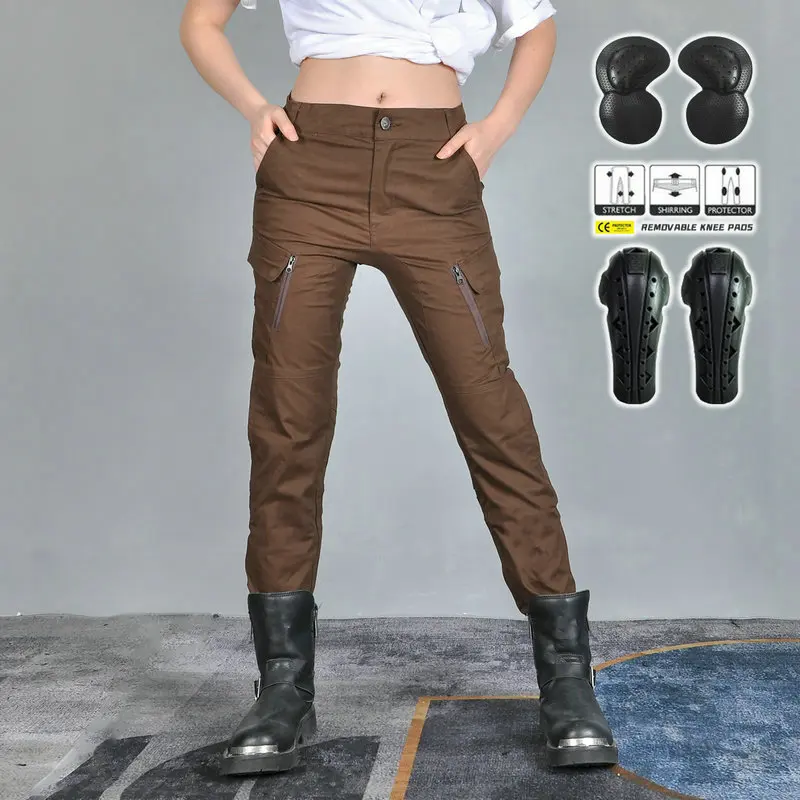 Women's Motorcycle Riding Pants High Waist Breathable Anti-Fall Biker Trousers with Knee Protective Gear
Women's Motorcycle Riding Pants High Waist Breathable Anti-Fall Biker Trousers with Knee Protective Gear