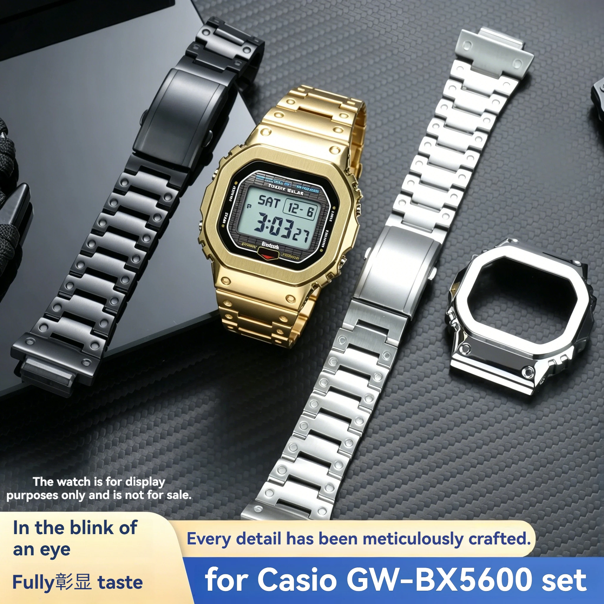 GW-BX5600 Metal Case Mod Kit for Casio G-Shock Square - Stainless Steel Replacement Shell & Band, Waterproof Watch Accessories
GW-BX5600 Metal Case Mod Kit for Casio G-Shock Square - Stainless Steel Replacement Shell & Band, Waterproof Watch Accessories