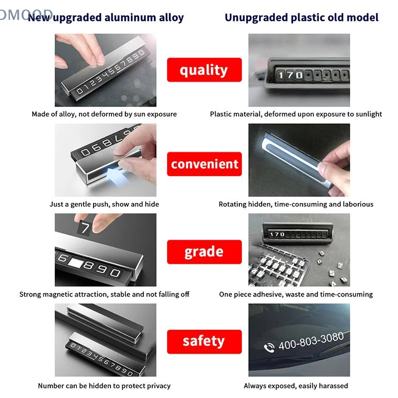 Светящийся скрытый номер телефона автомобиля, временная парковочная карта, держатель номера телефона, аксессуары для парковочного номера телефона
Светящийся скрытый номер телефона автомобиля, временная парковочная карта, держатель номера телефона, аксессуары для парковочного номера телефона