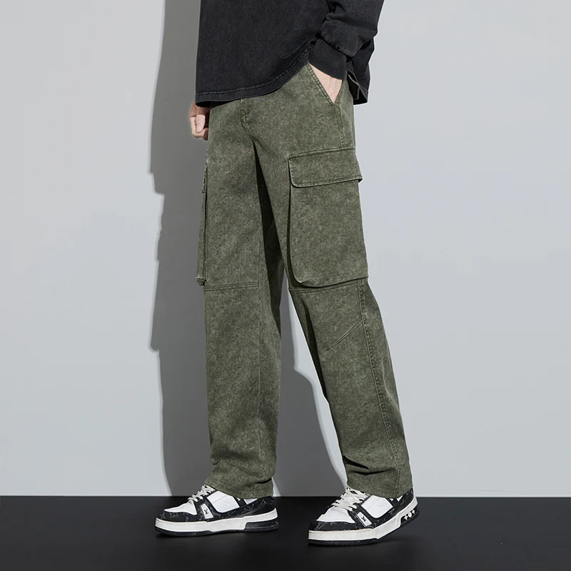 Men's Cargo Pants Elastic Waist Comfortable Outdoor Sweatpants Fashion Baggy Straight Large Pocket Male Trousers Streetwear
Men's Cargo Pants Elastic Waist Comfortable Outdoor Sweatpants Fashion Baggy Straight Large Pocket Male Trousers Streetwear