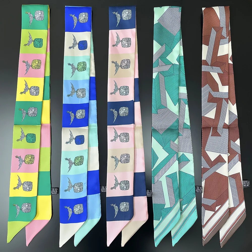 Korean Style Spring Fashion New Plaid Silk Ribbon Decorative Women's Sash Bag Silk Scarf Small Neckerchief Wrap Polyester
Korean Style Spring Fashion New Plaid Silk Ribbon Decorative Women's Sash Bag Silk Scarf Small Neckerchief Wrap Polyester