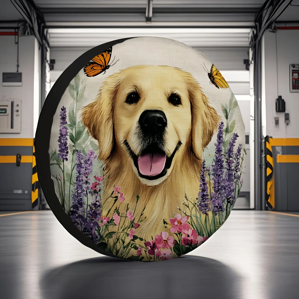 Golden Retriever Butterfly Flower Tire Cover Weatherproof Polyester Spare Wheel Protector Dog Lover Decor
Golden Retriever Butterfly Flower Tire Cover Weatherproof Polyester Spare Wheel Protector Dog Lover Decor