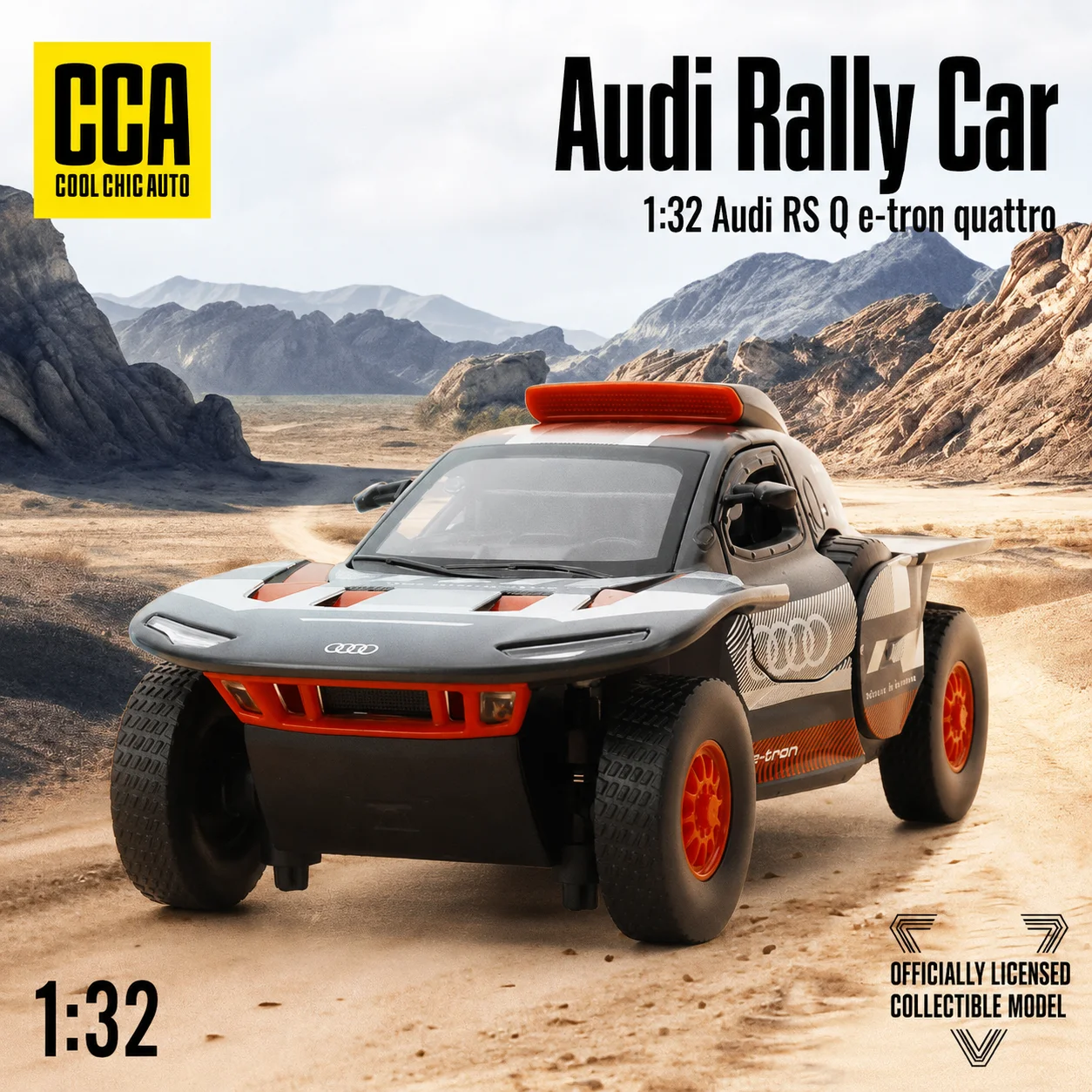 1/32 Audi RS Q e-tron Rally Toy Car Model CCA Diecast Vehicle Miniature Pull Back Free Wheels Racing Display Collection Gift
1/32 Audi RS Q e-tron Rally Toy Car Model CCA Diecast Vehicle Miniature Pull Back Free Wheels Racing Display Collection Gift